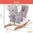 thumbnail image 3 of JOON Olli Ride-On Rocking Horse Elephant With Scarf, Gray-White, 3 of 7