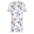 thumbnail image 4 of YuXingFu Purple Dress Plus Size Maxi V-Neck Plus Size Womens Dress Short Sleeve Smocked Long Casual Summer Multicolor L, 4 of 8