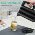 thumbnail image 3 of CRAZVIEW 1.5L Electric Kettle, 100% Stainless Steel Double Wall Electric Tea Kettle, 1500W Hot Water Boiler with Auto Shut-Off & Boil-Dry Protection, BPA-Free, Black, 3 of 8