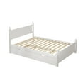 thumbnail image 5 of LegaHome Full Bed with Twin Size Trundle, Heavy Duty Full Size Platform Bed Frame with Headboard, Wooden Slats Support, Modern Bedroom Furniture Solid Pine Wood Daybed, No Box Spring Needed, White, 5 of 8