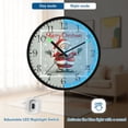 thumbnail image 5 of Voice Activated Clock with Glow Light 12 Inch Large Silent Wall Clock Battery Operated for Home Decor Cartoon Santa Claus, 5 of 8
