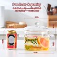 thumbnail image 2 of Cacerola jjojcll de vidrio transparente con tapa, 1900 ml, resistente al calor, 2 of 7
