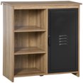 thumbnail image 1 of HOMCOM Meuble de Rangement avec 3 Niveaux et Porte en Métal, Table Buffet, Buffet avec Étagère Réglable pour Salle à Manger, Salon, Cuisine, 1 of 10