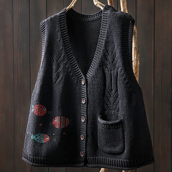 Women's Fashionable and Casual Cardigan V-Neck Knitted Coat for Casual Yet Polished Outfits, Loose Fit for All Body Types