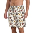 thumbnail image 2 of KLL Guitar Men's Casual Summer Beach Shorts Hawaiian Shorts with Pockets-3X-Large, 2 of 5
