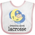 thumbnail image 3 of Inktastic Lacrosse Baby Dream About Boys or Girls Baby Bib, 3 of 4
