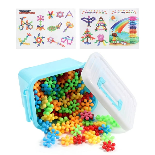 200 Pcs Disques de Construction en Neige Emboîtables Jouet de Table Parent-Ado Activité Interactive-HAPDEN