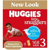 Huggies Little Snugglers Baby Diapers, Size 3 (16-28 lbs), 168 Ct (6 Packs of 28) (Select for More)