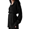 thumbnail image 1 of Txlixc Traje de pijama para mujeres, chaqueta de boton de manga larga con pantalones y cinturon Txlixc moda, 1 of 4