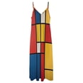 thumbnail image 6 of Mondrian Inspired Sleeveless Dress Loose Women's Dress Dresses Luxury Evening Dresses, 6 of 9