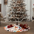 thumbnail image 6 of Bingfone Christmas Tree Skirt Mat Christmas Decoration Interior 48"-Autumn Pumpkins Fall Leaves, 6 of 8