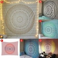 thumbnail image 5 of Indian-hippie Bohemian-psychedelic Cotton-mandala Wall-hanging-tapestry-multi-color Large-mandala Hippie-tapestry with string light (Multi Color Mandala, 59*51"), 5 of 5