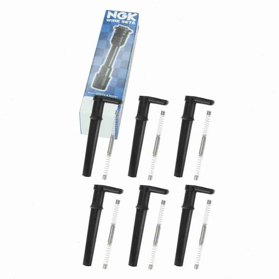 6 pc NGK 58908 Ignition Coil Boots for 02529 128042 2529 35-7013 36-2017 50034 50034-1 671-8155 702420 727420 SPB109 SPP46 SPP46E Direct Spark Plug Wire