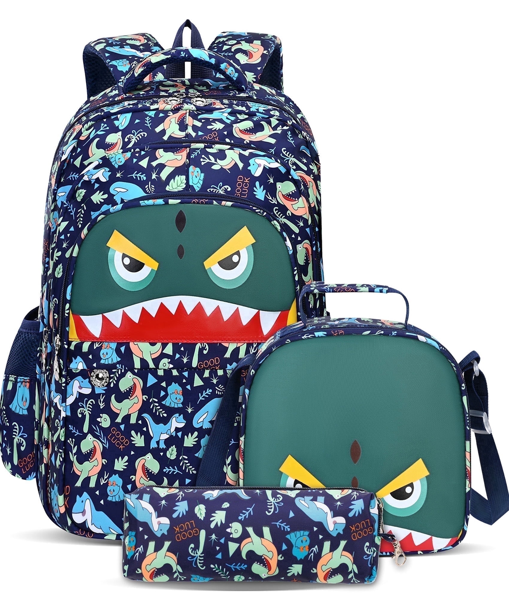 Fuel Unisex 4-Piece Combo Backpack with Lunch Box, Storage 
