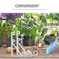 thumbnail image 3 of Nicehomfit Durable Metal Flowerpot Stand White Bracket for Easy Watering 2Pcs, 3 of 8