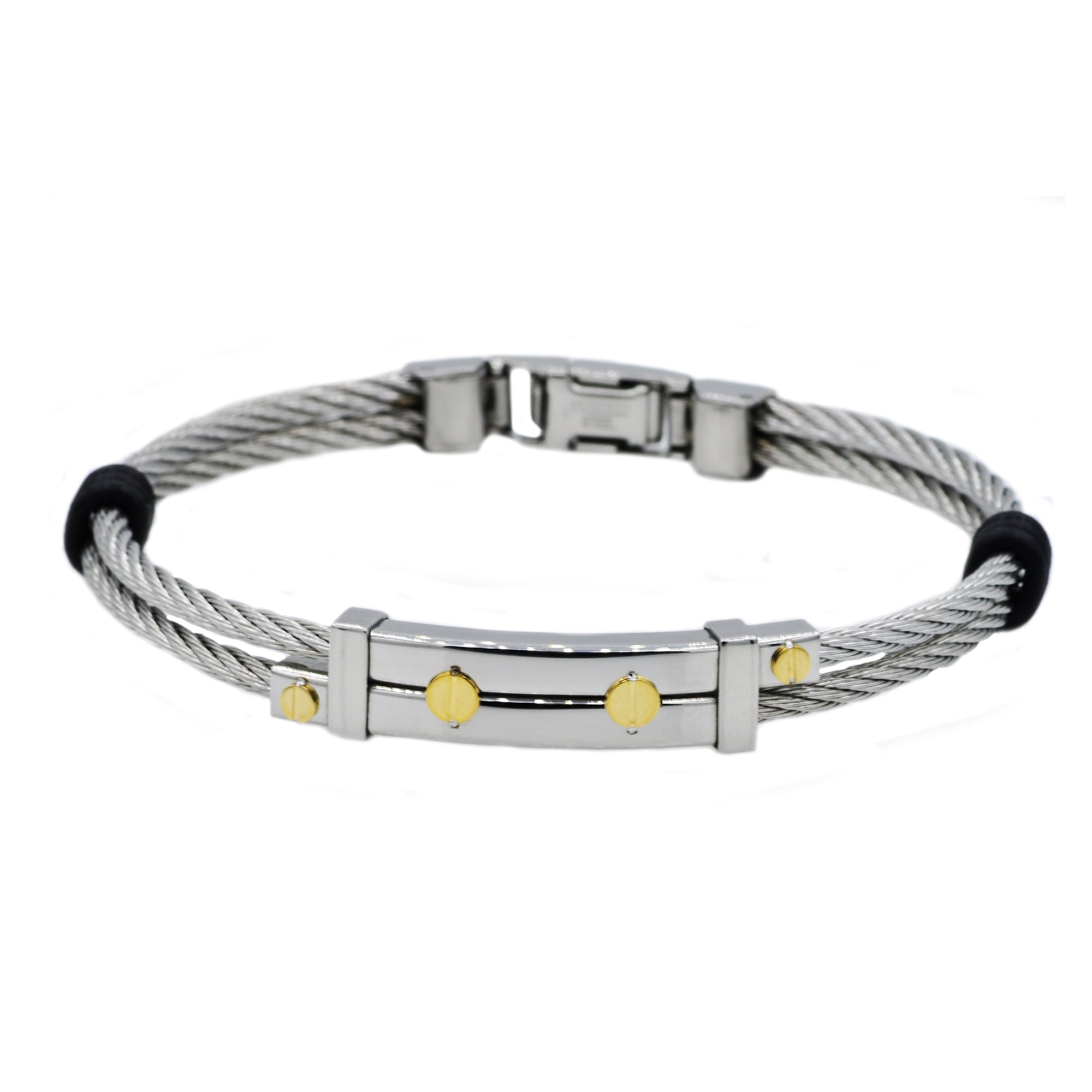 gold bangle with screws