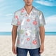 thumbnail image 2 of Fotbe Bunny cartoon with easter Camisa Hawaiana para Hombre Unisex – Camisa Casual de Verano con Botones de Manga Corta de Algodón y Lino,X-Large, 2 of 7