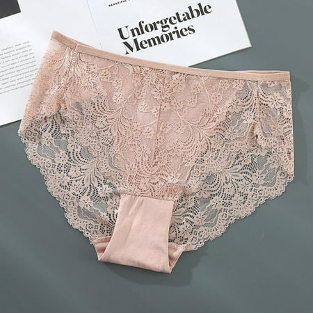 

Xmarks Women s Sexy Lace Briefs Ice Silk Comfortable Soft Breathable Panties Underwear Seamless Bikini Briefs S-L