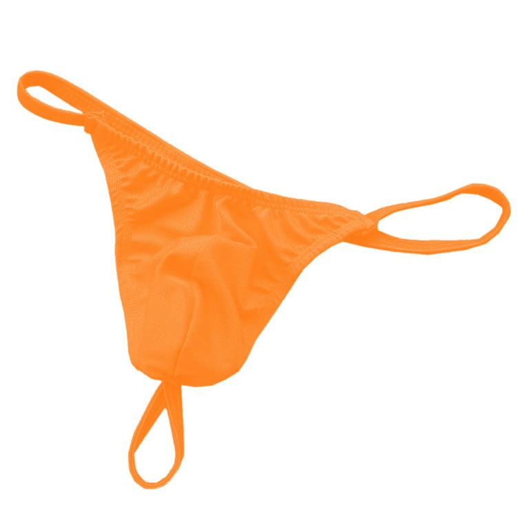 Pxiakgy intimates for women Sretch Men's Micro Gstring Thong Underwear  Briefs Tback Orange + One size 