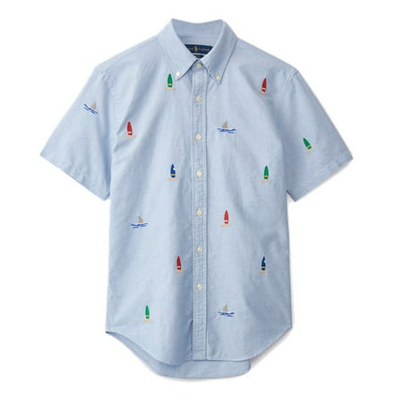 Polo Ralph Lauren Men's Surf Embroidered Pattern Shirt, Brand Size X-Small