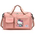 thumbnail image 1 of Bolsa de deporte con estampado de dibujos animados de Hello Kitty, con espacio para guardar zapatos, bolsa de lona de gran capacidad, bolsa de hombro deportiva portátil, bolsa de viaje, 1 of 5