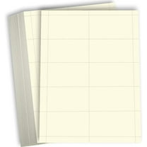 Hamilco Blank Business Cards Cardstock Paper - Cream Perforated Card Stock Heavy Weight 80 lb 3 1/2 x 2"  100 Sheets 1000 Cards