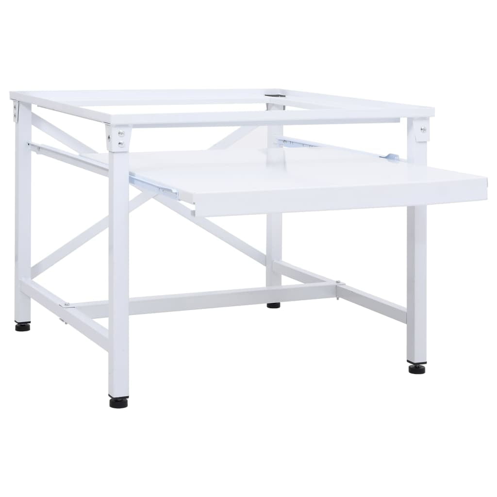 vidaXL Double Washing and Drying Machine Pedestal White