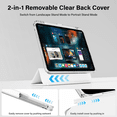 thumbnail image 5 of Kenke Case Compatible with iPad (A16) 11th Generation 11 inch 2025, iPad 10th Generation 10.9 Inch 2022 with Pencil Holder, Detachable Cover with Clear Hard Back Shell, Auto Sleep/Wake, Light Gray, 5 of 10