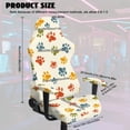 thumbnail image 4 of TSOVTHRID Colorful Paw Beige Print Gaming Chair Covers with Armrest Covers Set of 4 Elastic Universal Fit Gaming Chair Slip Cover Set Breathable Rotating Armchair Slipcovers, 4 of 7