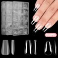 thumbnail image 1 of Dsseng 900pcs Full Cover French Nail Tips  Soft Gel Nail Tips  3 Styles Acrylic Fake Nails, 1 of 5