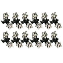 Unique Bargains 12 Pcs Mini Hair Claw Clip Small Rhinestone Hair Clips Metal Little Hair Clips for Women and  White