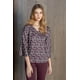 thumbnail image 4 of Blusa estampada André Badi escote V manga campana caqui 26, 4 of 5