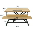 thumbnail image 2 of Newest Height Adjustable Standing Desk Converter, 32”Black,Natural Riser with Wide Keyboard Tray for Dual Monitor Setup, 2 of 11