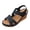 Black, variant on XUNKUSGA Wedge Sandals for Women Fashion Comfortable Open Toe Ankle Strap Sandals Women Classic Slip-On Arch Support Women Walking Shoes,White