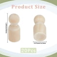thumbnail image 2 of 20Pcs Unfinished Wooden Peg Dolls Bodies 3.3CM Natural Wood Unpainted Puppets Blank Decorative Figures People for Painting DIY Arts Crafts Home Party Dollhouse Decorations, 2 of 8