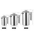 thumbnail image 2 of Stainless Steel French Press Coffee Maker, French Press Pot , Double Layer Portable French Press Coffee Maker for Home Outdoor Camping Travel[350ML], 2 of 5