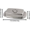 thumbnail image 2 of Cuisinox Stainless Steel Butter Dish with Lid, 4" x 7.5", 2 of 5