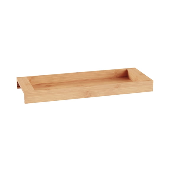 Bamboo Bathroom Vanity Tray-Natural Wood