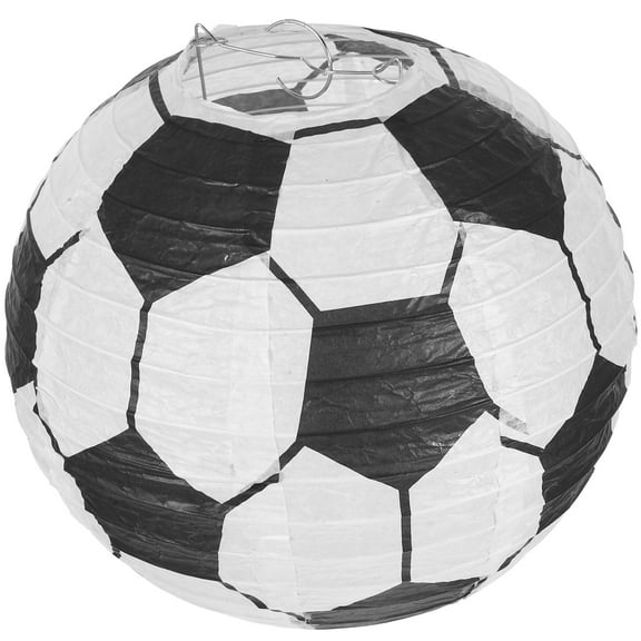 unbranded Theme Party Hanging Lantern Soccer Themed Paper Lantern Birthday Party Paper Lantern (8inch)