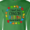 thumbnail image 4 of Inktastic I Love my Cousin Autism Awareness Long Sleeve T-Shirt, 4 of 5