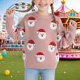 thumbnail image 2 of NOLDARES Kids Christmas Sweater Boys Girls Merry Christmas Sweaters Xmas Long Sleeve Pullover Tops,A117-Pink, 2 of 8