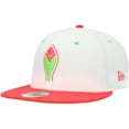 thumbnail image 3 of Men's New Era White/Coral Atlanta Braves 150th Anniversary Strawberry Lolli 59FIFTY Fitted Hat, 3 of 6