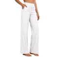 thumbnail image 2 of CAIXIA Womens Plus Size Wide Leg Pants Elastic High Waist Casual Palazzo Pants Lounge Trouser with Pockets, 2 of 4