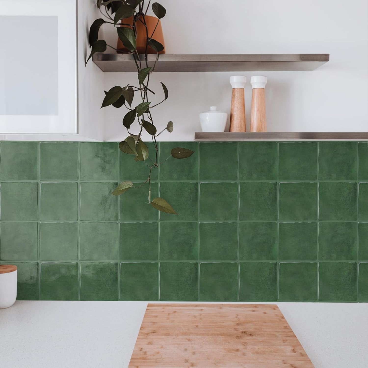 FLOLEOPA Peel and Stick Backsplash - 20 Sheets of 9" x 9" - 3D Adhesive Peel and Stick Tile Backsplash for Kitchen, Bathroom, Wall Tile