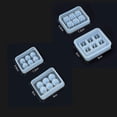 thumbnail image 3 of 4 Pack Round Square Silicone Bead Molds with Holes Beads Resin Molds for Beads Gemstone Cabochon Jewelry Casting White, 3 of 8