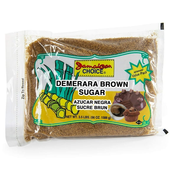 Jamaican Choice Demerara Brown Sugar | Made From Pure Sugar Cane | Product of Mauritius | Kosher | 56 oz