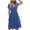 Navy, variant on Women's Solid Color V Neck Short Sleeve A-Line Midi Dress for Summer Casual Beach Vacation Party Wedding Guest Dresses