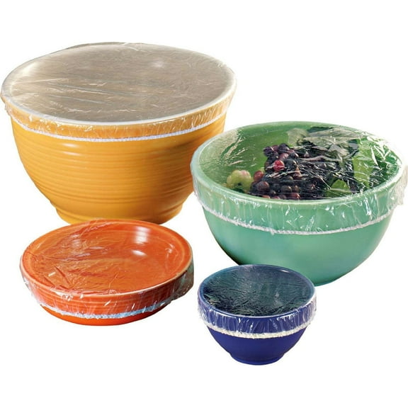 Super Quality !! Thick Plastic Bowl Covers ,SET OF 50 Variety of sizes to fit every bowl perfectly.