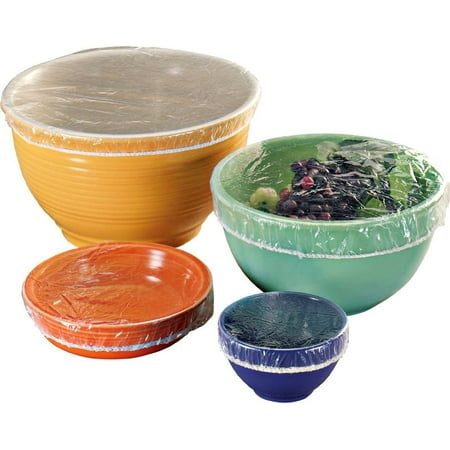 3x Super Bowl Super Quality !! Thick Plastic Bowl Covers ,SET OF 50 Variety of sizes to fit every bowl perfectly. ()