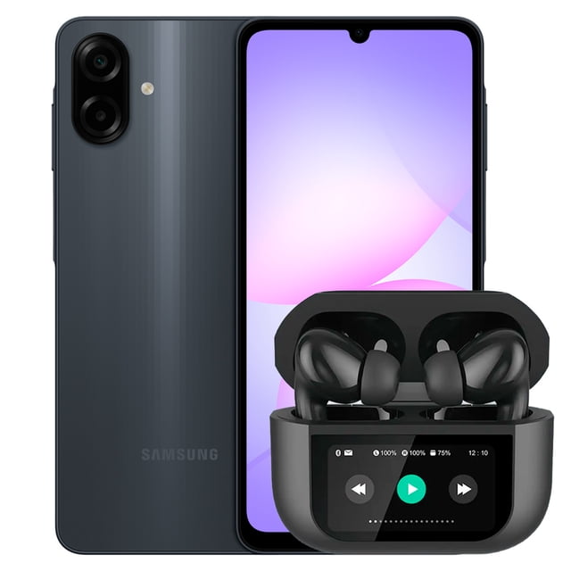 Smartphone Samsung Galaxy A07 64GB 4GB RAM Negro + Audífonos G-Tide Future Pod negro